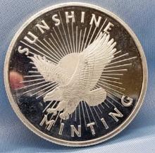 Sunshine Minting 1 Troy Oz .999 Fine Silver Coin