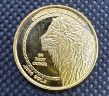 2022 Niue 1/4 Oz 9999 Pure Gold Lion Bullion Coin