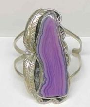 Navajo Silver Geode Bracelet