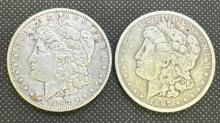 2x 1897 S and O Morgan Silver Dollars 90% Silver Coins 52.82 Grams