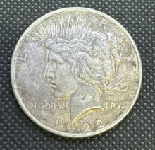 1922 Silver Peace Dollar 90% Silver Coin 26.74 Grams