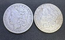 2x 1884 Morgan Silver Dollars 90% Silver Coins 52.13 Grams