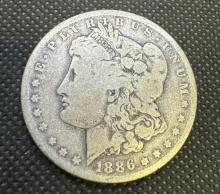 1886-O Morgan Silver Dollar 90% Silver Coin 25.89 Grams
