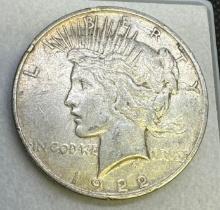 1922-D Silver Peace Dollar 90% Silver Coin 26.76 Grams