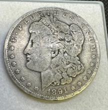 1891-O Morgan Silver Dollar 90% Silver Coin 26.00 Grams