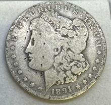 1891-O Morgan Silver Dollar 90% Silver Coin 25.86 Grams