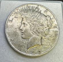 1922-D Silver Peace Dollar 90% Silver Coin 26.62 Grams