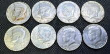 6 Kennedy Half?s 90% Silver Coins And 2 Bicentennial 90.93 Grams