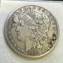 1881-O Morgan Silver Dollar 90% Silver Coin 26.41 Grams