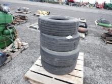 (4) Bridgestone 245/70R17.5 Tires