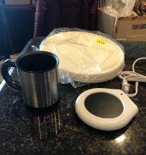 Lasy Susan for Spices, Mug Warmer and Coffee Mug with Stirer