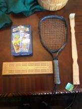 Racket Ball Racket, Games and Bamboo Backscratcher