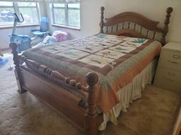 queen sized wooden bed frame