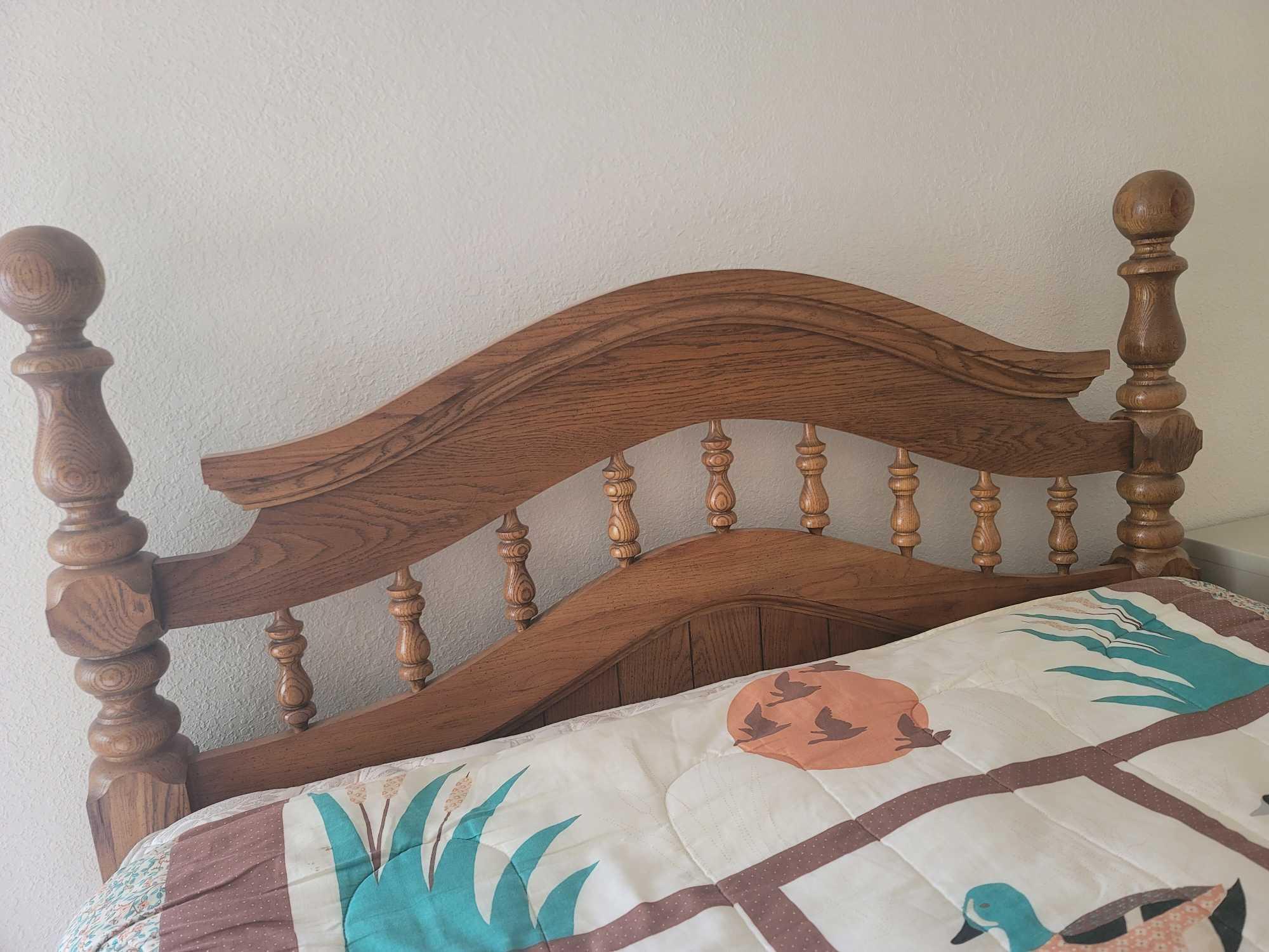 queen sized wooden bed frame