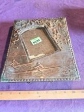 Antique, Ornate, Electro Bronze Finish, Rowers Picture Frame. Pat. 1885.