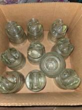 Box of 10 Antique Insulaters.