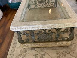 cast stone coffee table