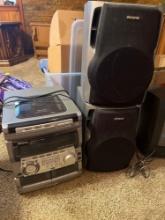 Stereo with CD player, Cassette, Radio. w 2 speakers