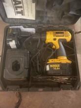 Dewalt 14.4 volt drill with case,batteries and charger.
