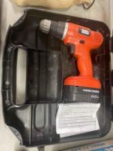 B&D 9.6v Cordless drill and battery.