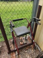handicapped walker chair with brakes