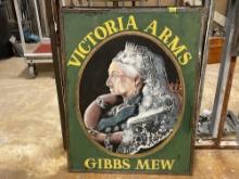 Antique Victoria Arms Gibbs Mew Brewery Display Sign