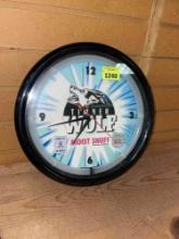 Palmer Promotional Products Timber Wolf Moist Snuff Wall Clock