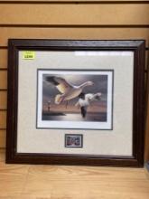 Snow Geese By Ron Louque 2004 Federal Duck Stamp Print and Stamp