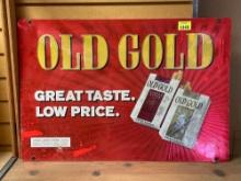 Vintage Old Gold Cigarettes Advertisement Sign