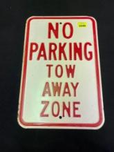 1 Metal No Parking Tow Away Zone Sign