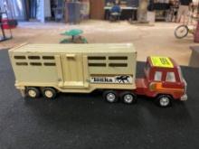Vintage Tonka Toy Truck with Livestock Trailer