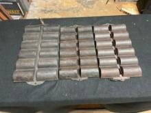 3 Vintage Cast Iron French Roll Pans