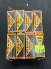 Set of 6 Vintage Wizard Made in USA Number 68 Spark Plugs