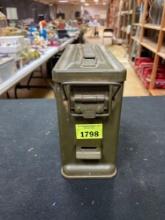Vintage Canco .30 Caliber Belt Ammunition Box Full of Spent Shotgun Shells