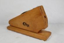 One wood CASE knife block. Used.