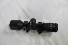 One AIM 3-9x40 rifle scope with BDC, windage and rail mount rings. Like new.