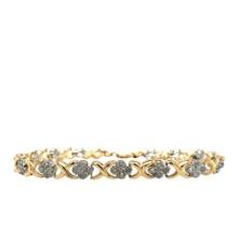 10k Yellow Gold Diamond Tennis Bracelet