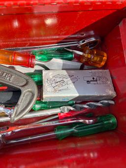fully loaded metal handi craft tool box