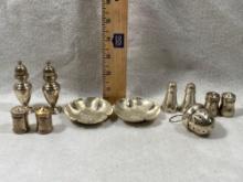 Assorted Sterling Silver Shakers & Serve Dishes