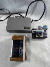 Vintage Infinity Stereo, Polaroid 420 and Kodak Cameras
