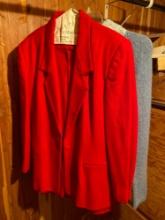 Size Ten Red Skirt & Jacket With Snowflake Wool Sweater