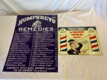 Two Vintage Style Reproduction Tin Ads