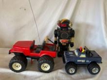 Vintage Robot and Toy Trucks