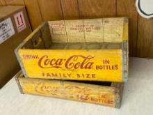 Two Vintage Coca-Cola Crates