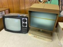 Vintage Hitachi TV & Alos Fiche Reader