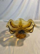 Vintage Viking Pedestaled Glass Bowl