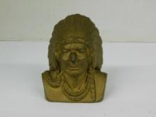 Bank, Indian Head Nat'l Bank, Cast Iron, 5" T X 3/3/4" W, Overall