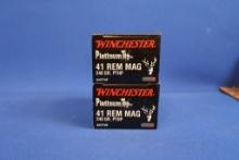 Ammo, Winchester 41 Rem. Mag. 40 total rounds.