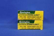 Ammo, Remington 30-06 Springfield. 40 total rounds.