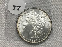 1897 Morgan Dollar, UNC-60